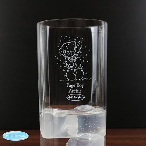 Personalised Me to You Engraved Wedding Boy Hi Ball Glass Extra Image 2